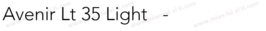 Avenir Lt 35 Light 常规字体转换